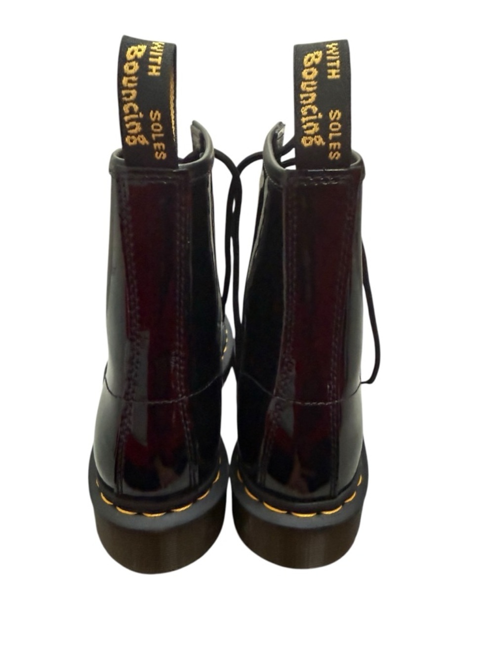 New! Authentic Dr. Martens Women's Patent Lace-Up Ankle Boots in Black Size 6 - Picture 4 of 5